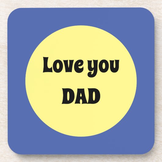 Gelber Big Dot Square Sticker Getränkeuntersetzer (Vorderseite)