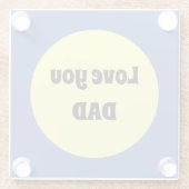 Gelber Big Dot Square Sticker Glasuntersetzer (Rückseite)