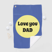 Gelber Big Dot Square Sticker Golfhandtuch (Insitu)