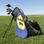 Gelber Big Dot Square Sticker Golfhandtuch (Gras)