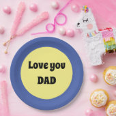 Gelber Big Dot Square Sticker Pappteller (Party)