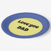 Gelber Big Dot Square Sticker Pappteller (Schrägansicht)