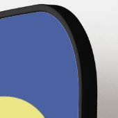 Gelber Big Dot Square Sticker Pickleball Schläger (Linke Seite)