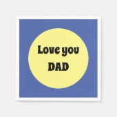 Gelber Big Dot Square Sticker Serviette (Vorderseite)