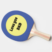 Gelber Big Dot Square Sticker Tischtennis Schläger (Seitenansicht)