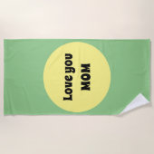 Gelber Big Dot Strandtuch (Vorderseite)