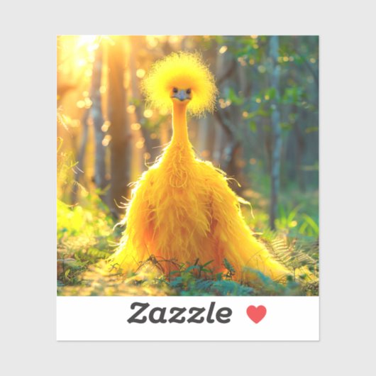 Gelber Bird Aufkleber (Blatt)