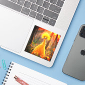 Gelber Bird Aufkleber (Laptop mit iPhone)