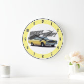 Gelber Bird Große Wanduhr (Zuhause)