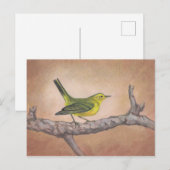 Gelber Bird Postkarte (Vorne/Hinten)