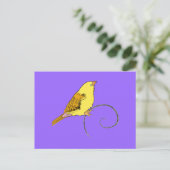 Gelber Bird Postkarte (Stehend Vorderseite)