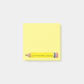 Gelber Bleistift Post-it Klebezettel (Vorderseite)