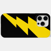 Gelber Blitzschlag Case-Mate iPhone Hülle (Rückseite (Horizontal))
