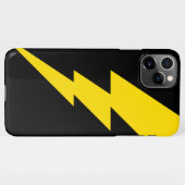 Gelber Blitzschlag iPhone Hülle (Rückseite (Horizontal))