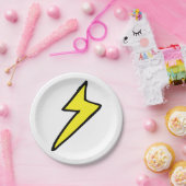 Gelber Blitzschlag Pappteller (Party)