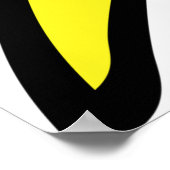 Gelber Blitzschlag Poster (Ecke)