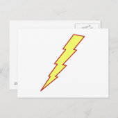 Gelber Blitzschlag Postkarte (Vorne/Hinten)