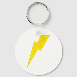 Gelber Blitzschlag Schlüsselanhänger