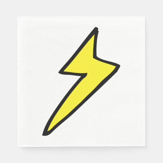 Gelber Blitzschlag Serviette (Vorderseite)