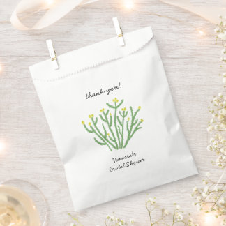 Gelber Blumen-Cholla-Kaktus-Junggesellinnenabschie Geschenktütchen