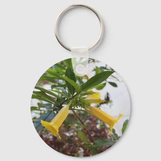 Gelber Blumenanhänger Schlüsselanhänger (Vorderseite)