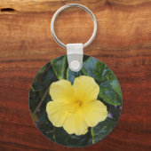 Gelber Blumenanhänger Schlüsselanhänger (Rückseite)