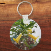 Gelber Blumenanhänger Schlüsselanhänger (Vorderseite)