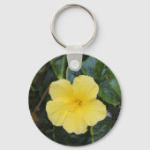 Gelber Blumenanhänger Schlüsselanhänger (Rückseite)