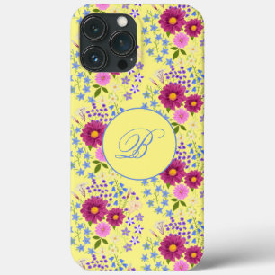 Gelber Blumenstrauß mit Monogramm iPhone-Hülle Case-Mate iPhone Hülle