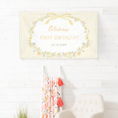 Gelber Blumenstreifen-Geburtstag Banner (Insitu)