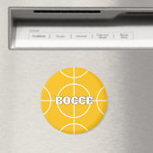 Gelber Bocce-Ball-Kühlschrankmagnet mit benutzerde Magnet (In Situ (Geschirrspüler))