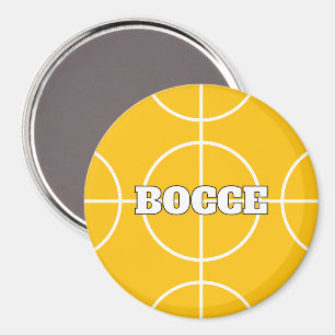 Gelber Bocce-Ball-Kühlschrankmagnet mit benutzerde Magnet