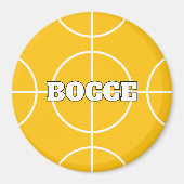 Gelber Bocce-Ball-Kühlschrankmagnet mit benutzerde Magnet (Vorne)