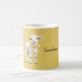Gelber Bogen Lamm Sweetheart Kaffeetasse