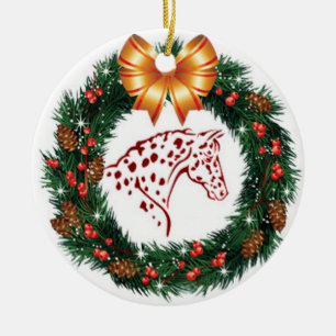 GELBER BOGEN-ROTAPPALOOSA KERAMIKORNAMENT