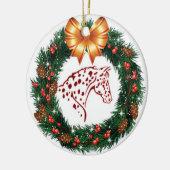 GELBER BOGEN-ROTAPPALOOSA KERAMIKORNAMENT (Links)