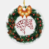 GELBER BOGEN-ROTAPPALOOSA KERAMIKORNAMENT (Hinten)