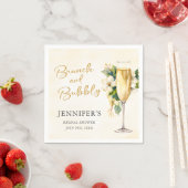 Gelber Brunch und Bubbly-Brautparty Serviette (Beispiel)