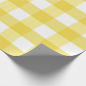 Gelber Büffel kariert Geschenkpapier (Ecke)
