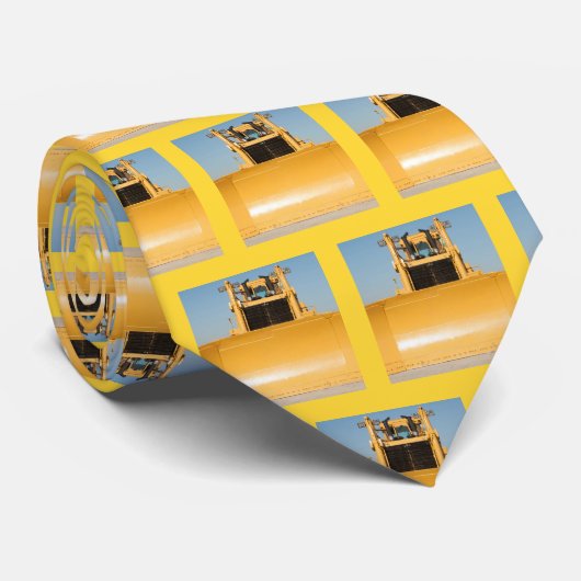 Gelber Bulldozer Krawatte (Gerollt)