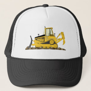 Gelber Bulldozer Truckerkappe