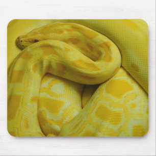 Gelber Burmischer Python Mousepad