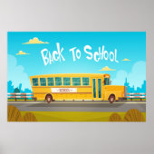 Gelber Bus Poster (Vorne)