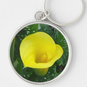 Gelber Calla-Schlüsselanhänger Schlüsselanhänger