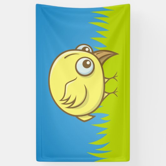 Gelber Cartoon Banner (Vertikal)