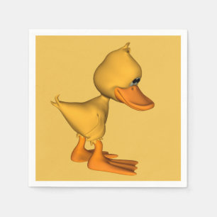Gelber Cartoon-Ente Serviette