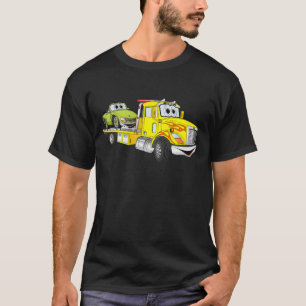 Gelber Cartoon Flatbed Tow LKW T-Shirt