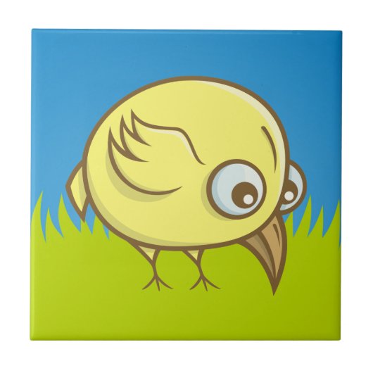 Gelber Cartoon Fliese (Vorderseite)