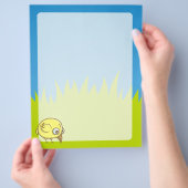 Gelber Cartoon Flyer (Hand)