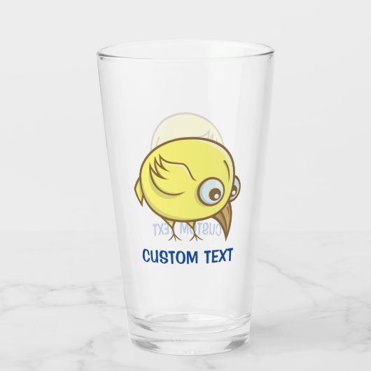 Gelber Cartoon Glas (Rückseite)